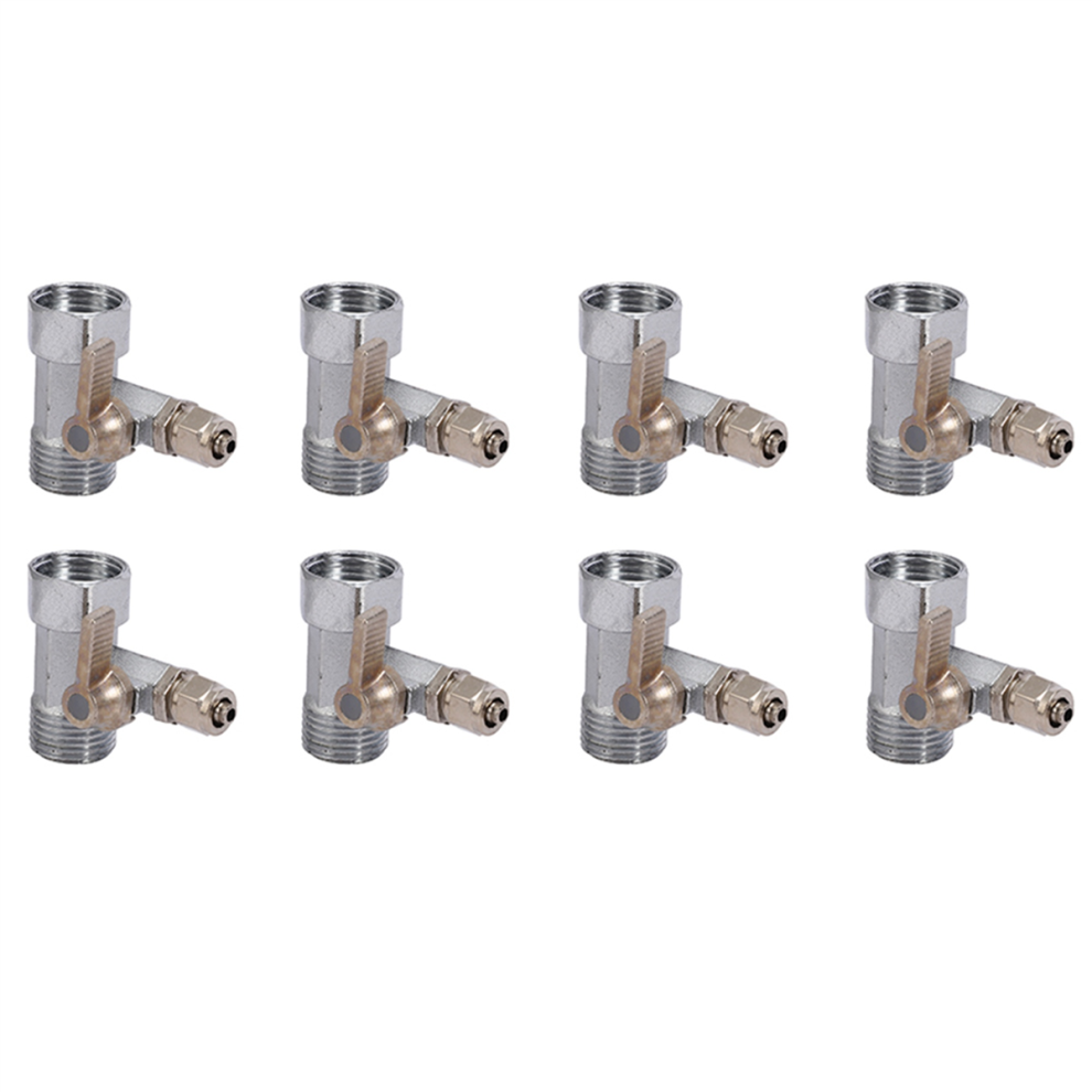 Ro Feed Water Adapter 1/2" To 1/4" Ball Valve Faucet Tap Silver 4711893406164