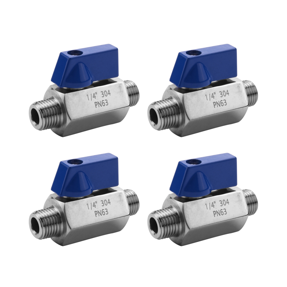 Stainless Steel Ball Valve - 1/4 Inch Npt Thread Male Mini Ball Valve 4711893406393