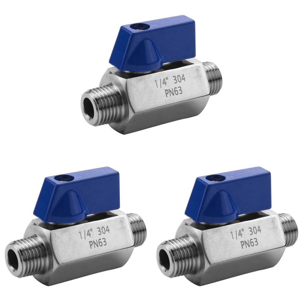 Stainless Steel Ball Valve - 1/4 Inch Npt Thread Male Mini Ball Valve 4711893406386