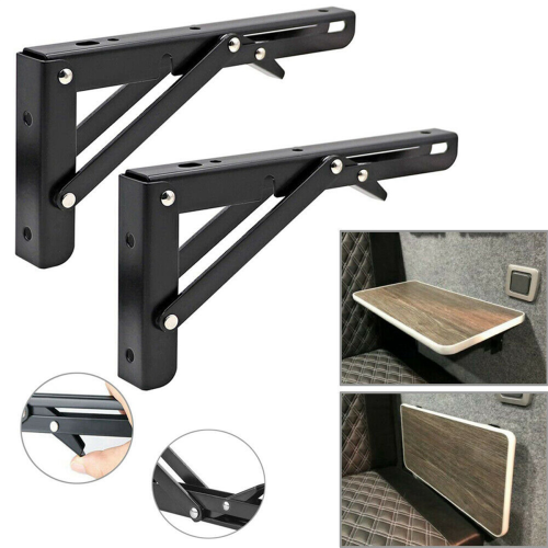 2Pcs Campervan Folding Bracket Table Shelf 2