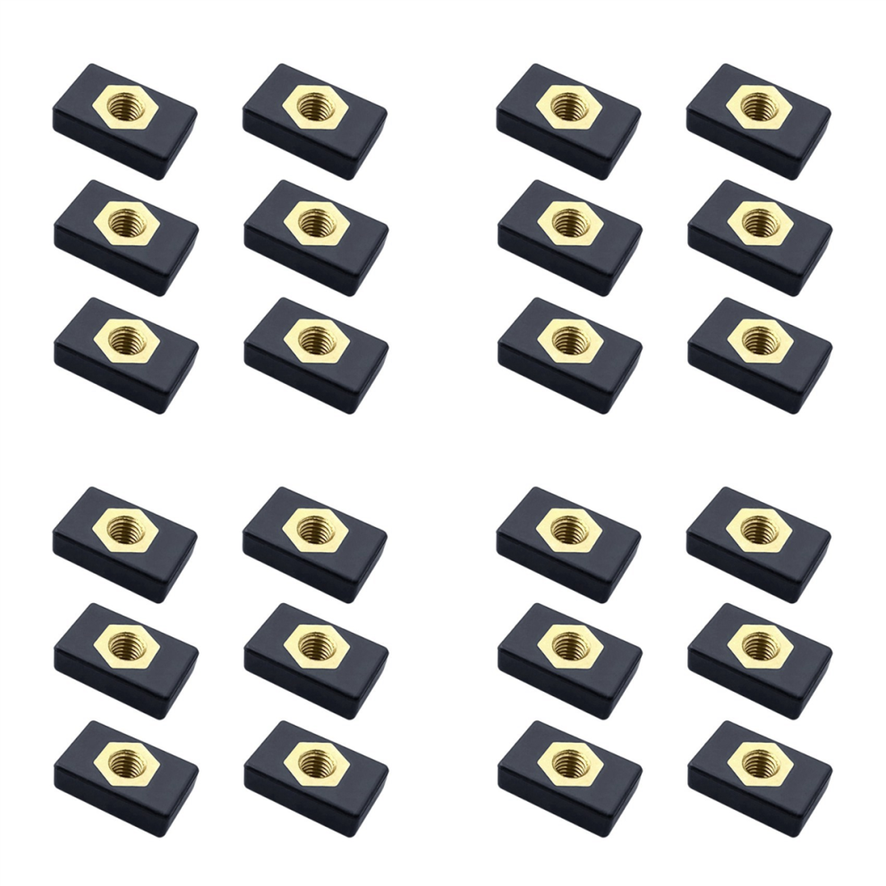 6Pcs M6 Copper Sliding Nut Slide Track Rail Base For Kayak Boat Canoe 4711893411069