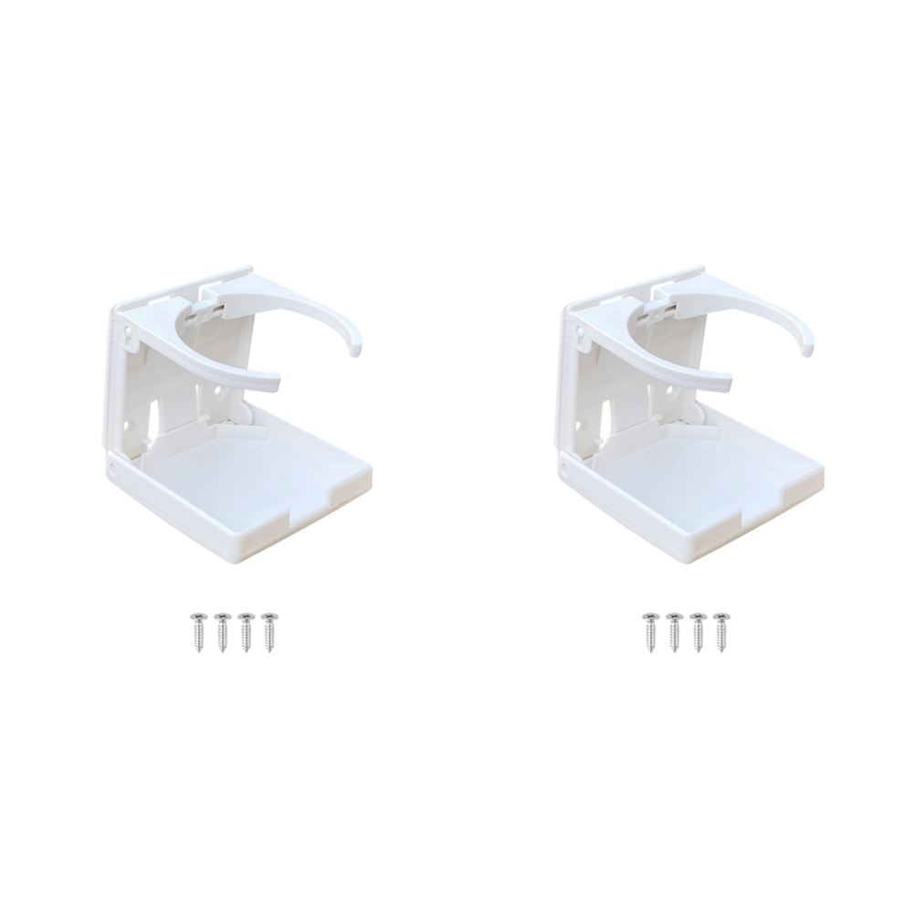 Abs Plastic Folding Cup Drink Holder For Car Auto Boat Truck (White) White 4711893411250