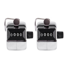 4 Digit Number Clicker Golf Hand Tally Click Counter Silver