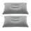 Folding Air Inflatable Pillow Sided Flocking Cushion Light Grey 1