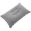 Folding Air Inflatable Pillow Sided Flocking Cushion Light Grey 4