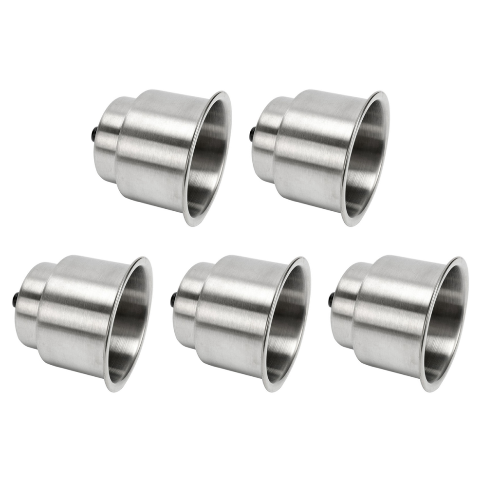 Stainless Steel Cup Drink Holder Brushed With Drain Boat Rv 4711893494345