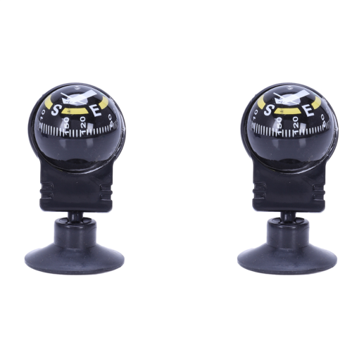 Car Vehicle Floating Ball Magnetic Navigation Compass Black