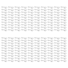 100Pcs Fishing Hooked Snap Links Fishing Swivel Snap Hook Line-15Mm
