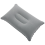 Folding Air Inflatable Pillow Sided Flocking Cushion Light Grey 2