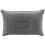 Folding Air Inflatable Pillow Sided Flocking Cushion Light Grey 3