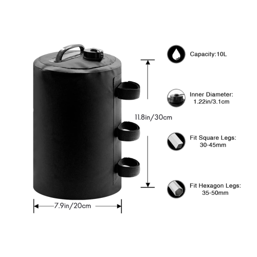 4Pcs Canopy Water Weights,(Black) 2