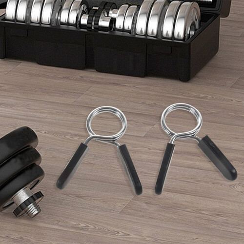 2Pcs 30mm Barbell Gym Weight Lifting Lock Clamp Spring Collar Clips 1