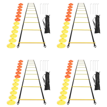 12 Disc Cones 4 Steel Stakes and Agility Ladder for Rugby Track