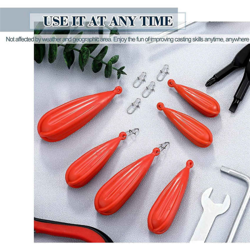 Fishing Practice Plug Fishing Casting Plug Rubber Practice Plug,6Pcs 2