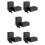 Yoga Block and Yoga Strap Set Universal Stretching Workouts Black 1
