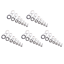 7Pcs Fishing Rod Guides Tip 7 Sizes Telescopic Tip Repair Line Rings