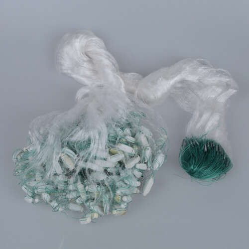 25m Clear White Green Monofilament Fishing Fish Net w Float 1