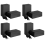 Yoga Block and Yoga Strap Set Universal Stretching Workouts Black 1