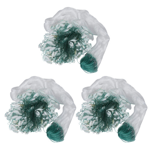 25m Clear White Green Monofilament Fishing Fish Net w Float