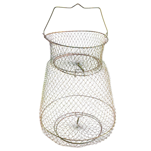 Foldable Steel Wire Pot Trap Net Crab Crawdad Cage Fish Basket 1