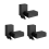 Yoga Block and Yoga Strap Set Universal Stretching Workouts Black 1