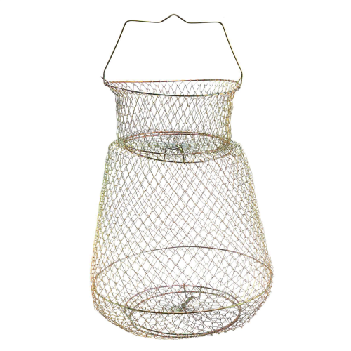 Foldable Steel Wire Pot Trap Net Crab Crawdad Cage Fish Basket 2