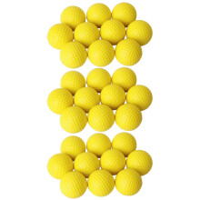 10pcs Yellow Soft Elastic Indoor Practice PU Golf Ball