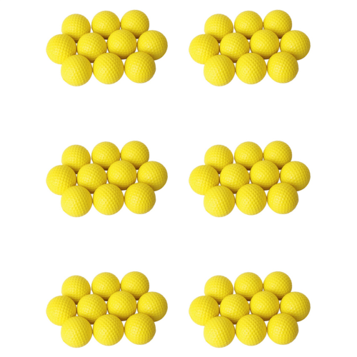 10pcs Yellow Soft Elastic Indoor Practice PU Golf Ball