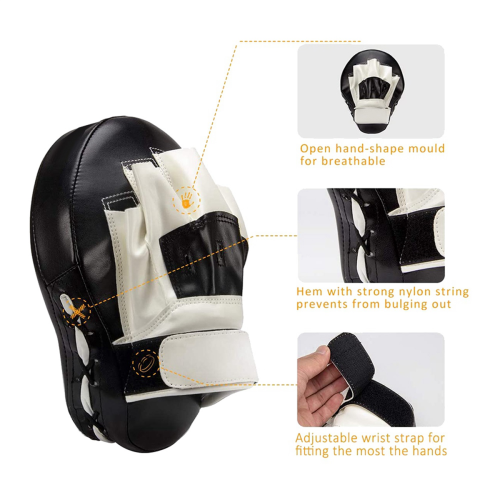 Boxing Leather Punch Focus Mitts,Target Training Hand Pads for Karate 1