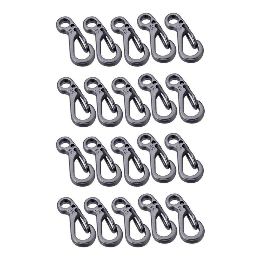 10Pcs Mini Spring Backpack Clasps Climbing Edc Keychain Grey 4712960686489