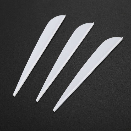Arrows Vanes 4 Inch Plastic Fletching 100 Pack(White) 2