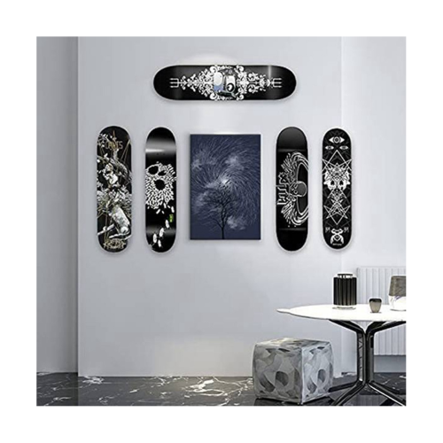 6 Pack Skateboard Floating Deck Display Wall Mount Rack Holder 1