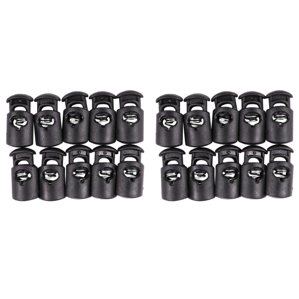 Durchmesser 8 Mm Loch, Kordel Kordelstopper Schwarz, 10 Stueck 4712960687226