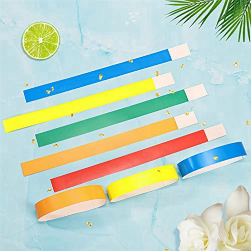 500 Pieces Colored for Events Wrist Bands Paper Bracelets 2