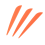 Arrows Vanes 4 Inch Plastic Fletching 50 Pack(Orange) 4