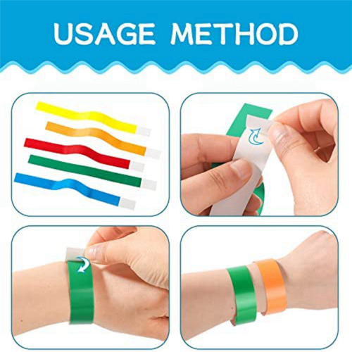 500 Pieces Colored for Events Wrist Bands Paper Bracelets 1