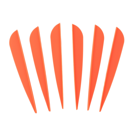 Arrows Vanes 4 Inch Plastic Fletching 50 Pack(Orange) 1