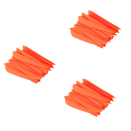 Arrows Vanes 4 Inch Plastic Fletching 50 Pack(Orange)