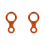 Aluminum Alloy Downhill Equipment for Climbing Device, Orange 1