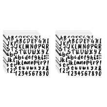 10 Sheets Letter Number Stickers for Mailbox, Door (Black, 1 Inch)