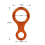 Aluminum Alloy Downhill Equipment for Climbing Device, Orange 2