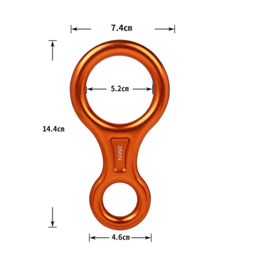 Aluminum Alloy Downhill Equipment for Climbing Device, Orange 1