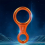 Aluminum Alloy Downhill Equipment for Climbing Device, Orange 4
