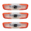 6Pcs Long Tennis Racket Shockproof -Orange 2