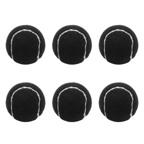 6Pcs Pack 66mm Ladies Beginners Practice Tennis Ball,Black 2
