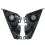 1.5 Inch Pair Front Pillar Tweeter Covers for 2016-2019 6