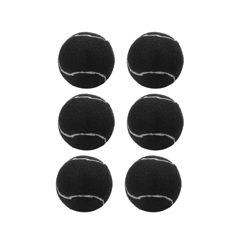 6Pcs Pack 66mm Ladies Beginners Practice Tennis Ball,Black 2