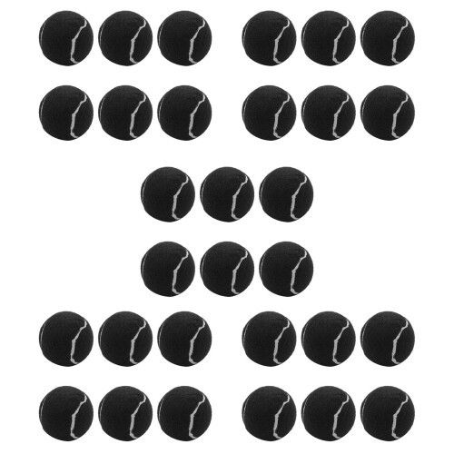 6Pcs Pack 66mm Ladies Beginners Practice Tennis Ball,Black