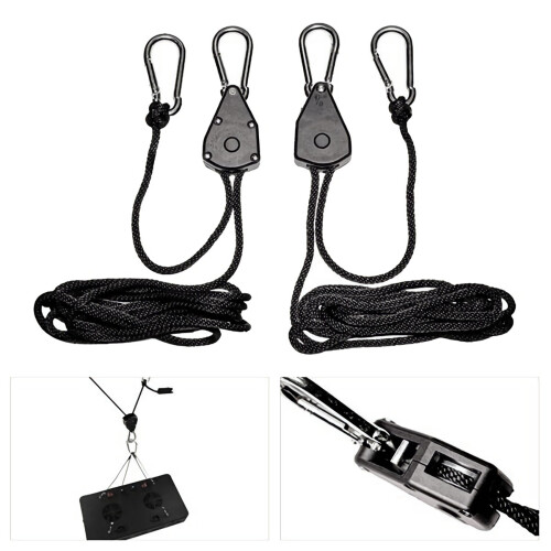 6Pcs 1/8 Inch Heavy-Duty Adjustable Growth Light Ratchet Rope Hanger 1