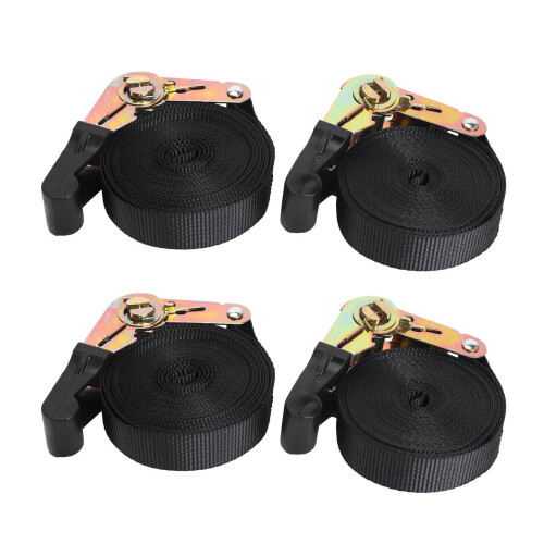 2 Pack 20 FT Ratchet Tie Downs 6M X25mm Endless for Motorcycles,Car